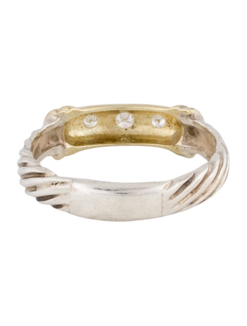 David Yurman Diamond Two-Tone Metro Cable Band