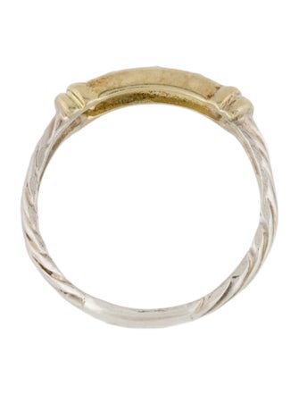 David Yurman Diamond Two-Tone Metro Cable Band