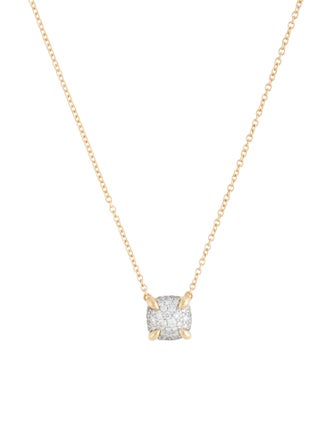 David Yurman 18K Diamond Chatelaine Full Pave Pendant Necklace