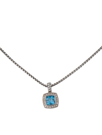 David Yurman Topaz & Diamond Petite Albion Pendant Necklace