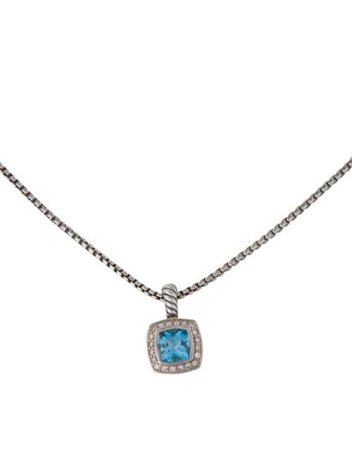 David Yurman Topaz & Diamond Petite Albion Pendant Necklace