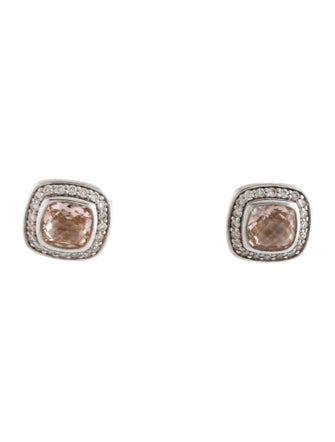 David Yurman Morganite & Diamond Petite Albion Stud Earrings