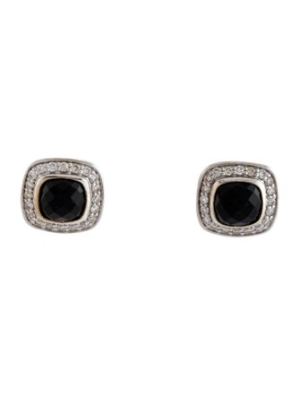 David Yurman Onyx & Diamond Petite Albion Stud Earrings