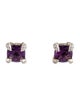 David Yurman Amethyst & Diamond Petite Chatelaine Stud Earrings