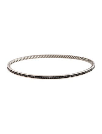 David Yurman Diamond Sculpted Cable Bangle Bracelet