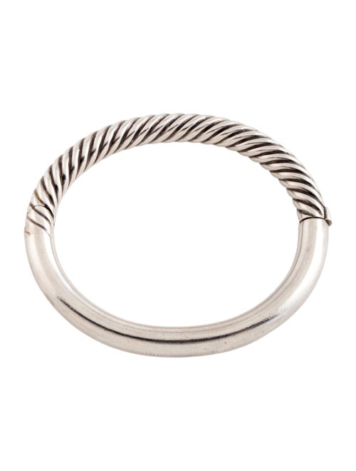 David Yurman Cable & Smooth Hinged Bangle Bracelet