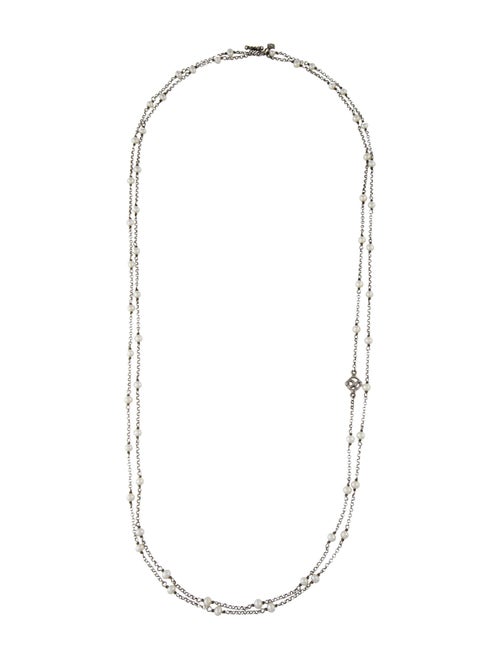 David Yurman Pearl Station Toggle Necklace