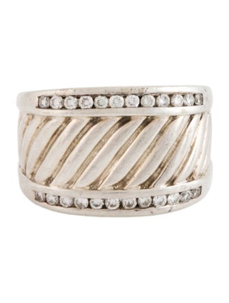 David Yurman Diamond Sculpted Cable Cigar Band
