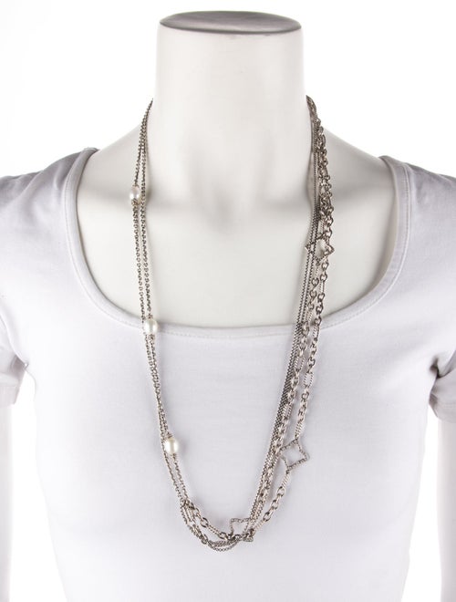 David Yurman Pearl & Diamond Multistrand Quatrefoil Necklace