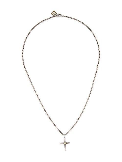David Yurman Petite X Cross Pendant Necklace