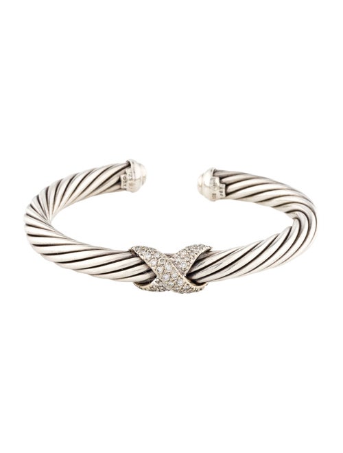 David Yurman Diamond X Cable Bracelet