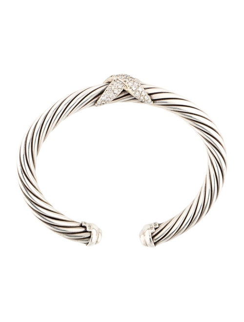David Yurman Diamond X Cable Bracelet