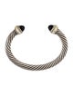 David Yurman Two-Tone Onyx Cable Cuff Bracelet
