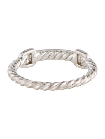 David Yurman 18K Diamond Bar Cable Band