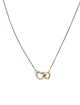 David Yurman Two-Tone Cable Collectibles Interlocking Heart Necklace