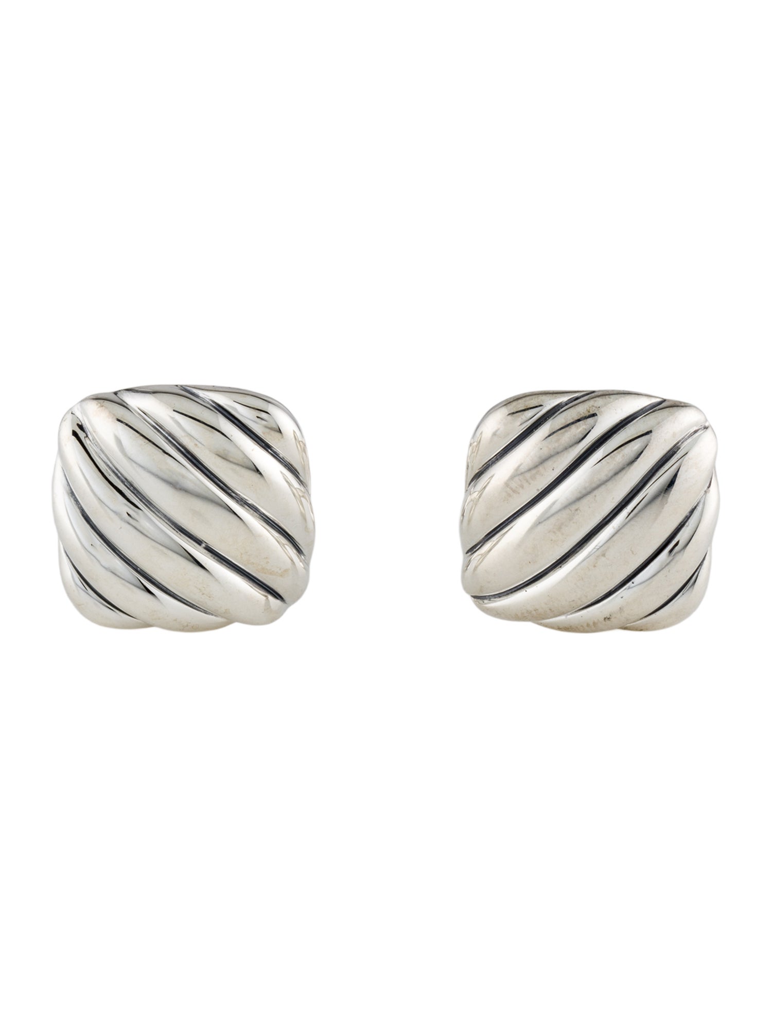 David Yurman Sculpted Cable Cushion Cufflinks