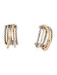 David Yurman Two-Tone Crossover Shrimp Earrings
