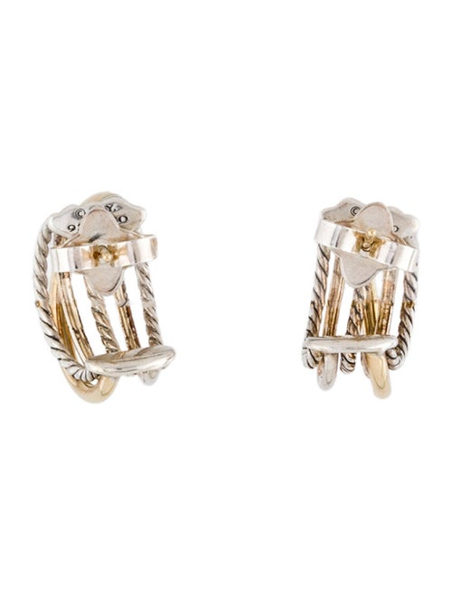 David Yurman Two-Tone Crossover Shrimp Earrings