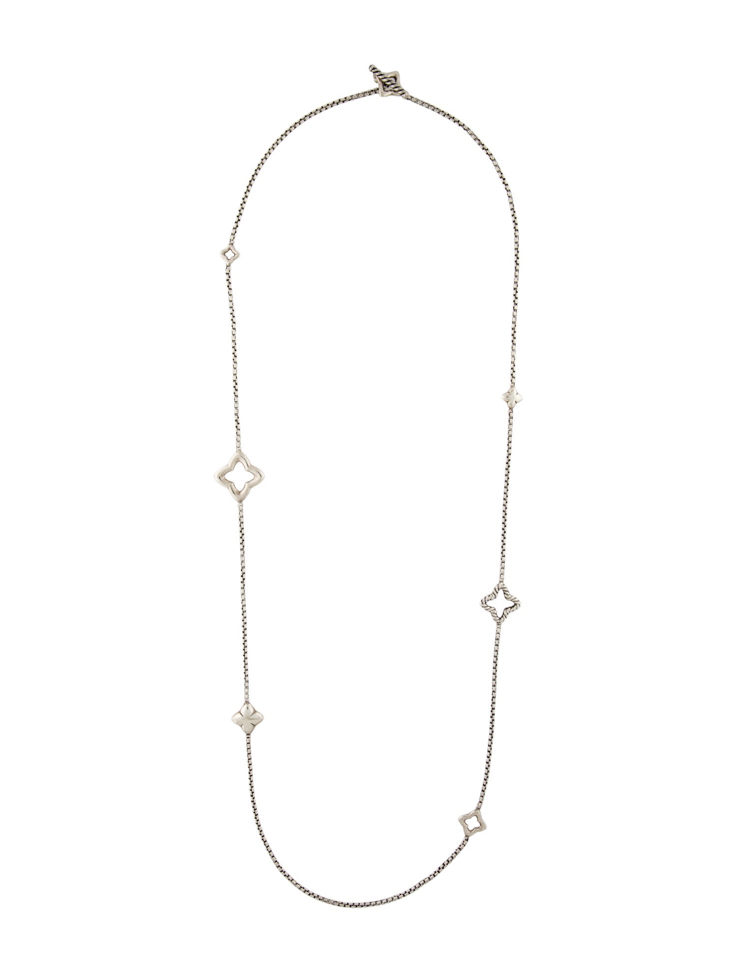 David Yurman Quatrefoil Station Necklace