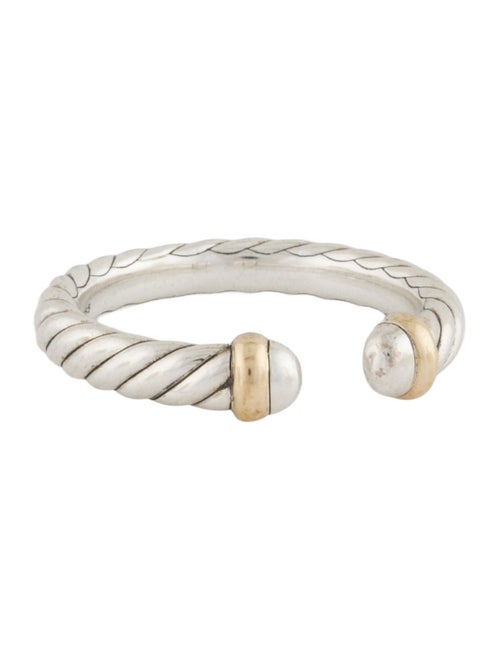 David Yurman Two-Tone Petite Cable Open Ring