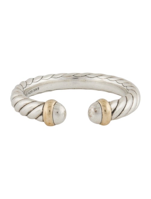 David Yurman Two-Tone Petite Cable Open Ring