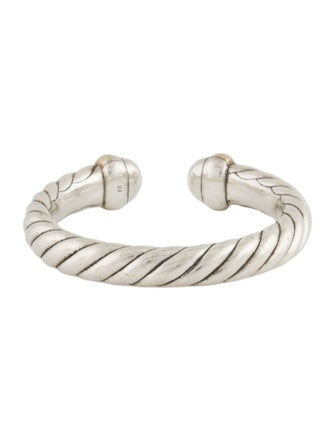 David Yurman Two-Tone Petite Cable Open Ring
