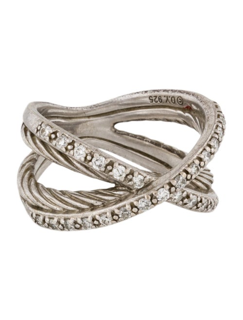David Yurman Diamond Cable X Crossover Band