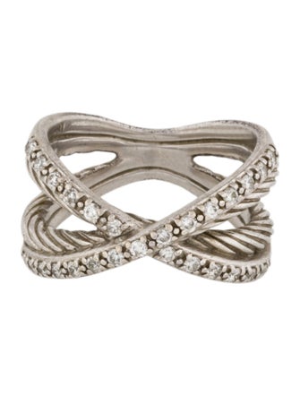 David Yurman Diamond Cable X Crossover Band