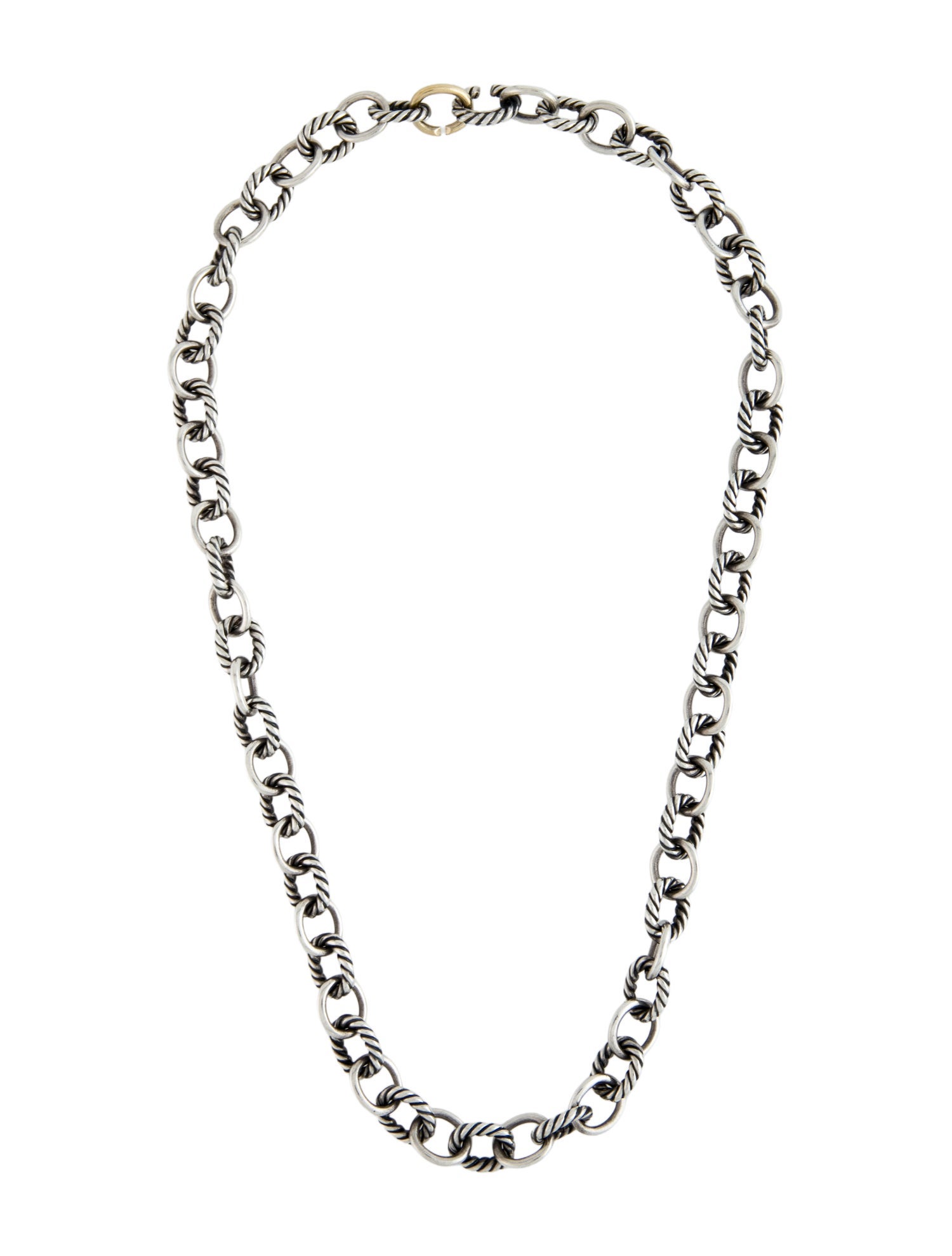 David Yurman Two-Tone Oval Link Necklace