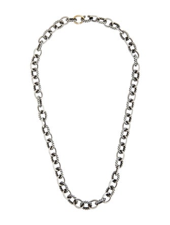 David Yurman Two-Tone Oval Link Necklace