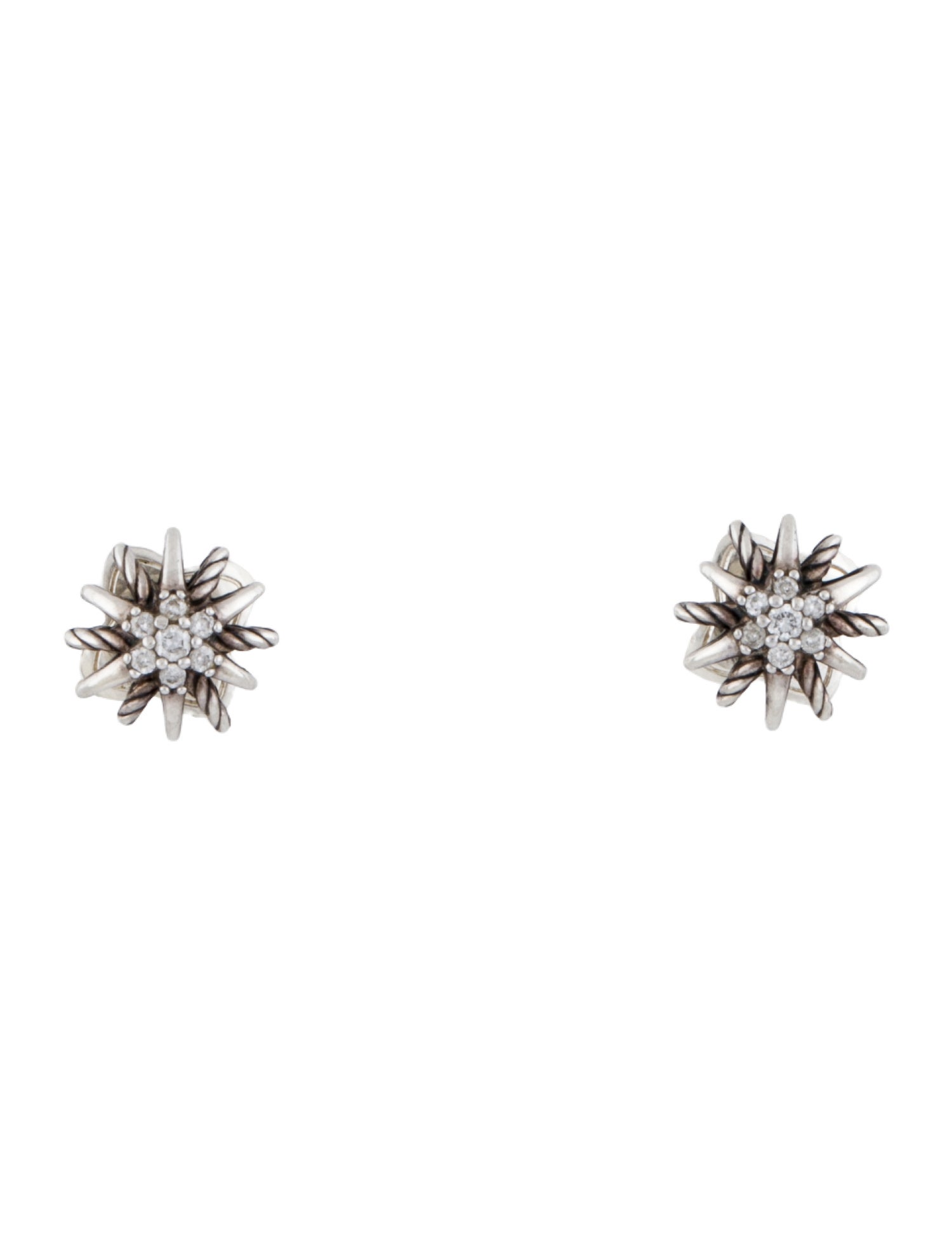 David Yurman Diamond Starburst Stud Earrings