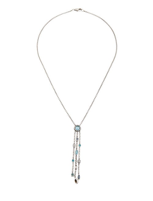 David Yurman Topaz, Iolite & Diamond Confetti Lavalier Necklace