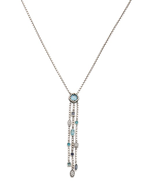 David Yurman Topaz, Iolite & Diamond Confetti Lavalier Necklace