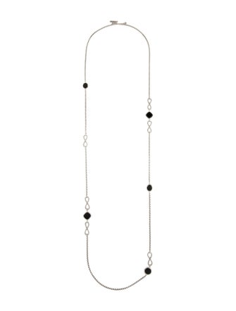 David Yurman Onyx Infinity Station Necklace