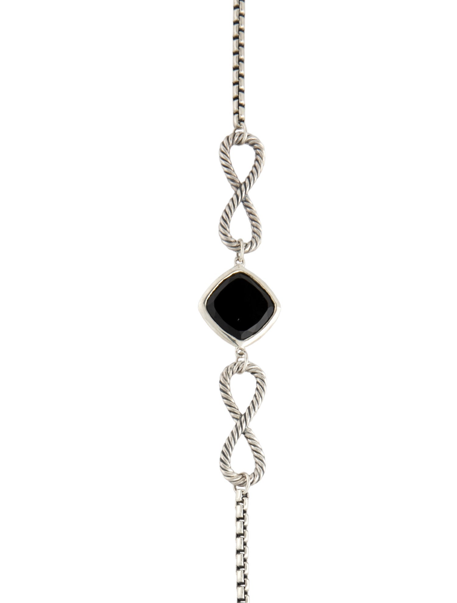 David Yurman Onyx Infinity Station Necklace