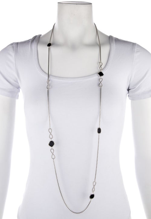David Yurman Onyx Infinity Station Necklace