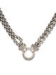 David Yurman Diamond Wheat Chain Double Strand Necklace