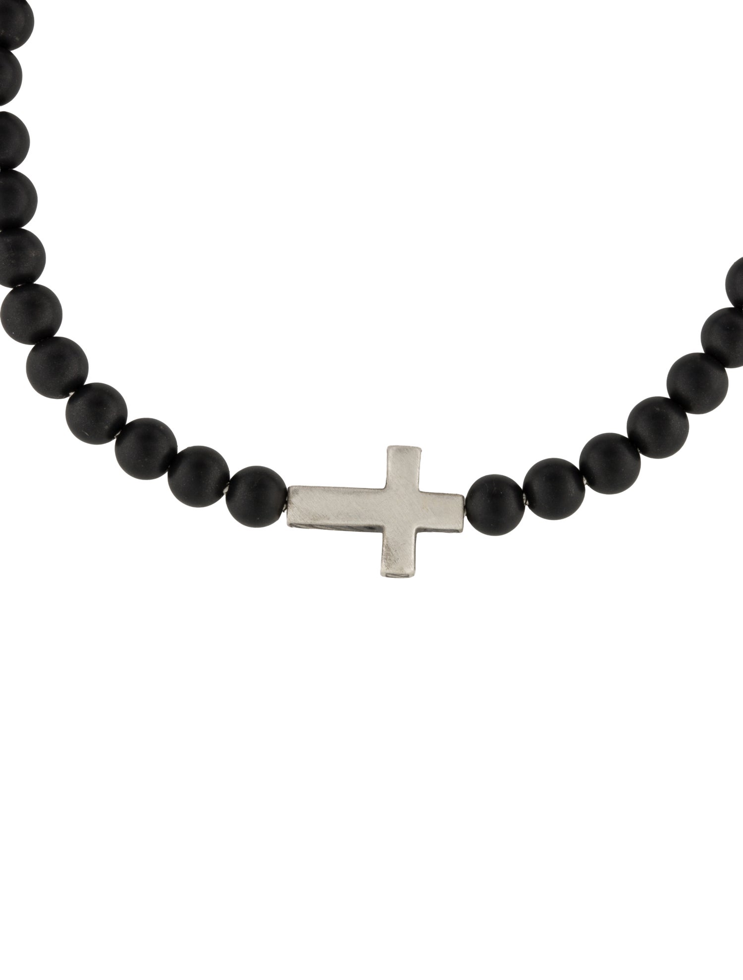 David Yurman Onyx Spiritual Beads Cross Station Bracelet