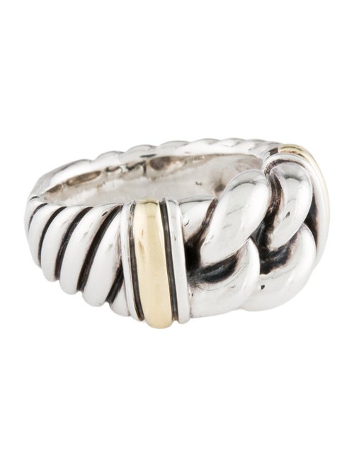 David Yurman Two-Tone Curb Link Band Ring