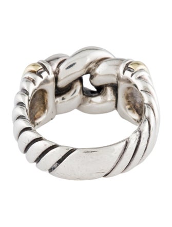 David Yurman Two-Tone Curb Link Band Ring