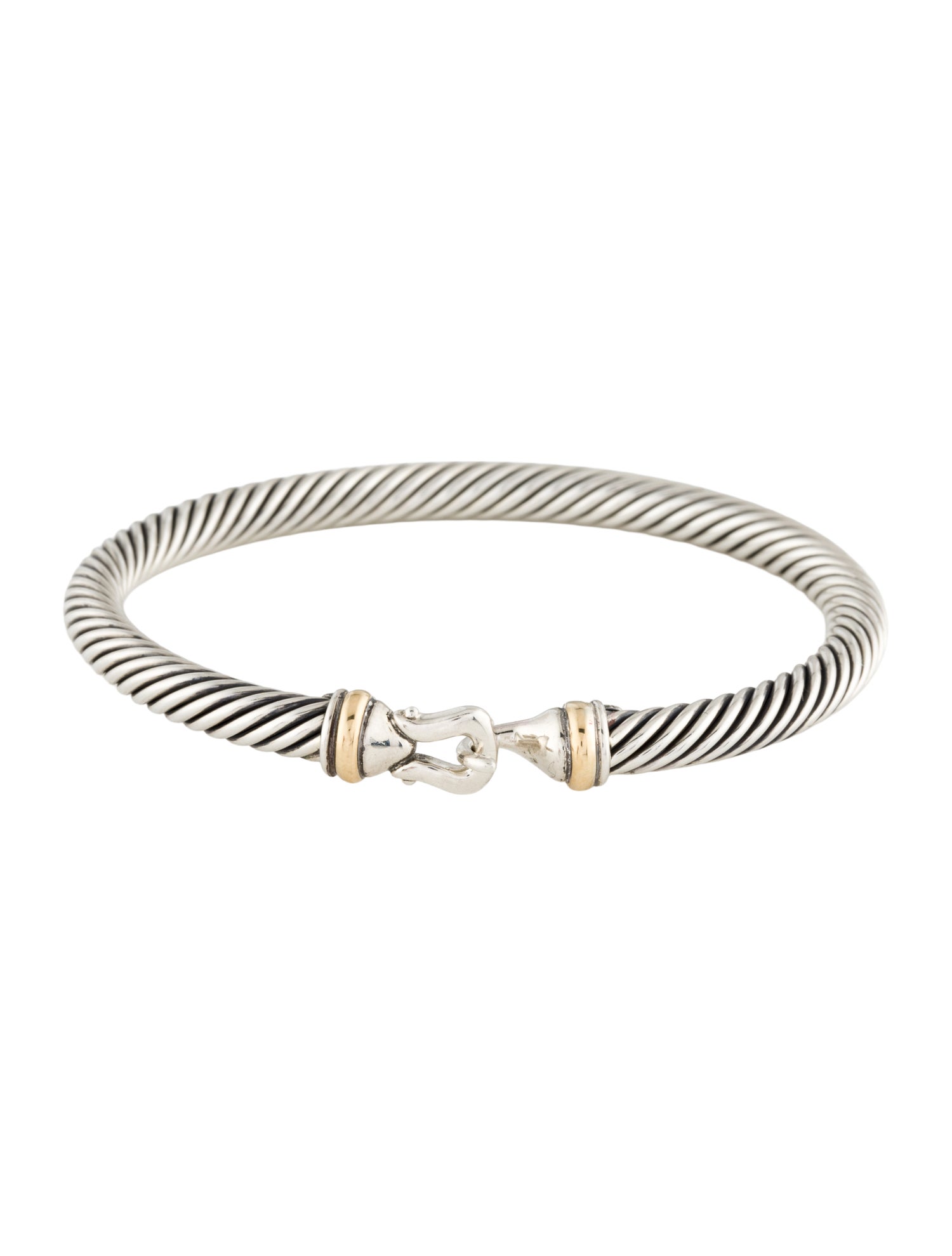David Yurman Two-Tone Buckle Classic Cable Bracelet