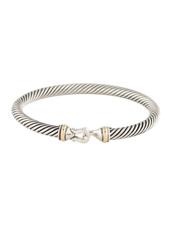 David Yurman Two-Tone Buckle Classic Cable Bracelet