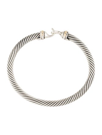 David Yurman Two-Tone Buckle Classic Cable Bracelet