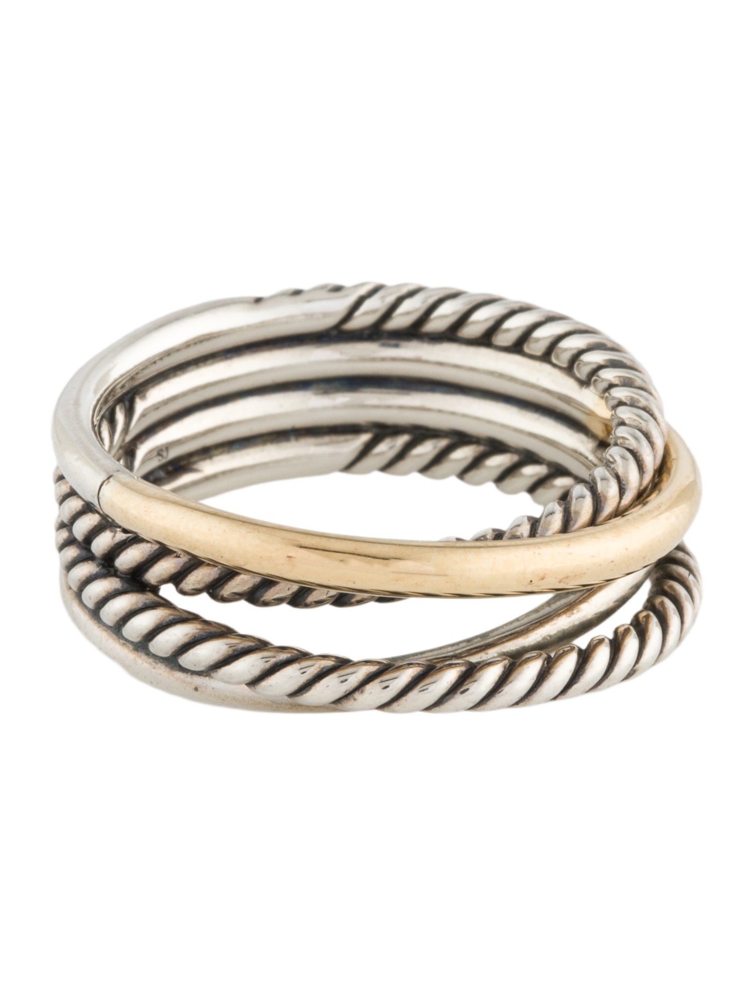 David Yurman Two-Tone Crossover Band