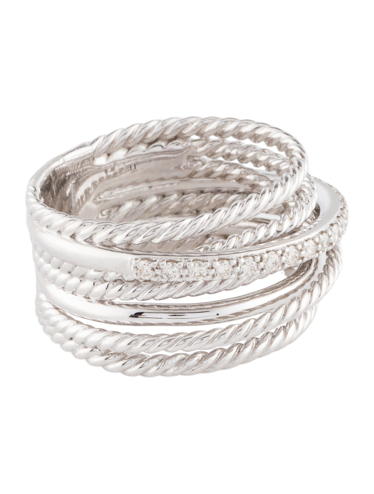 David Yurman Diamond Crossover Ring