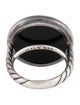 David Yurman Onyx & Diamond DY Elements Cocktail Ring