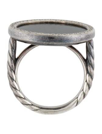 David Yurman Onyx & Diamond DY Elements Cocktail Ring
