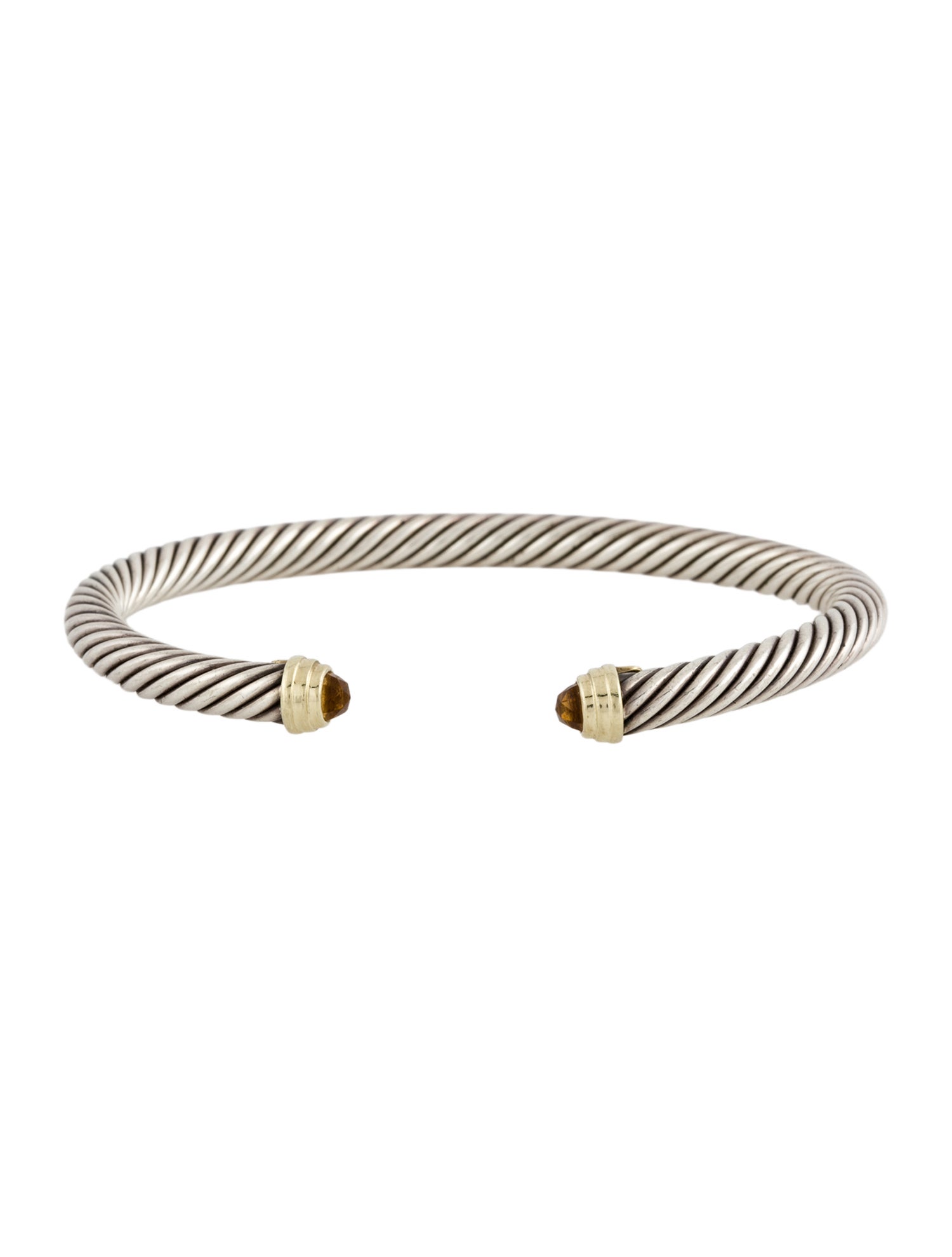 David Yurman Citrine Cable Cuff Bracelet