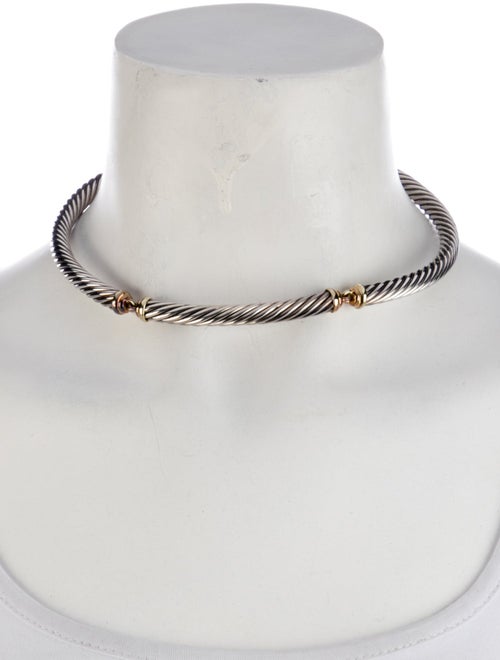 David Yurman Two-Tone Metro Cable Collar Necklace