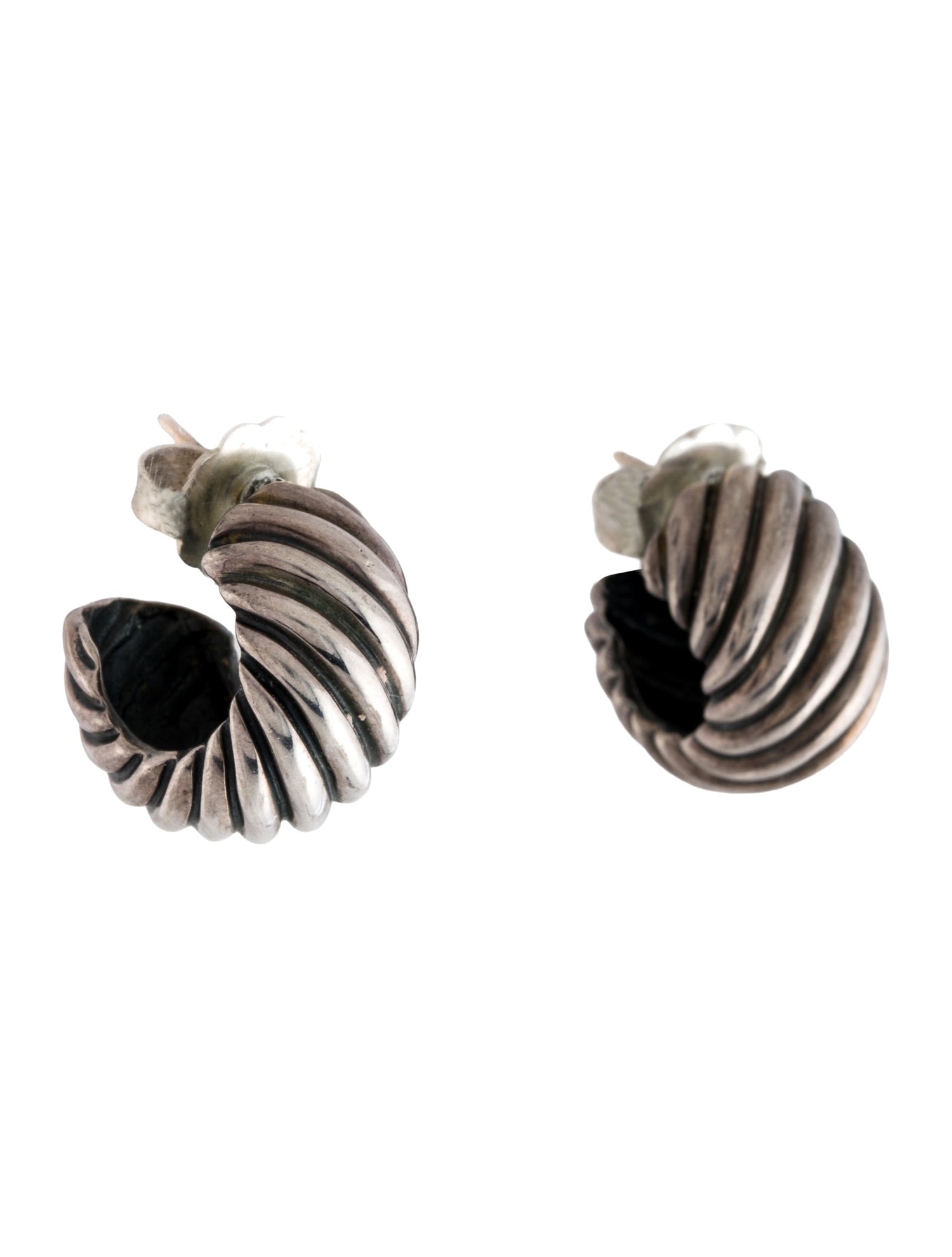 David Yurman Cable Shrimp Hoop Earrings